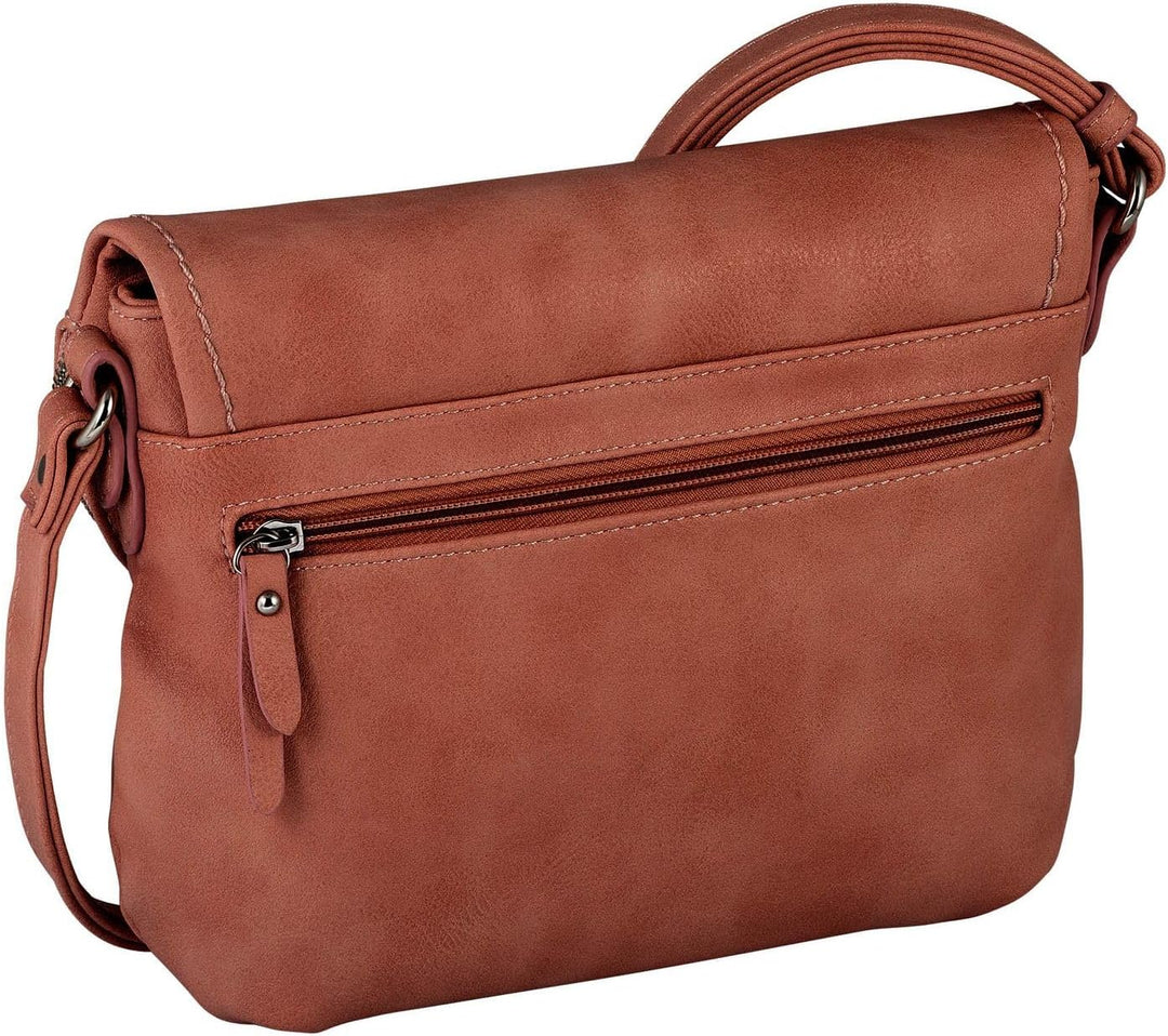 TOM TAILOR bags Lari Damen Umhängetasche Crossbody Bag 26,5 x 5 x 21 Cognac, 26,5 x 5 x 21 Cognac
