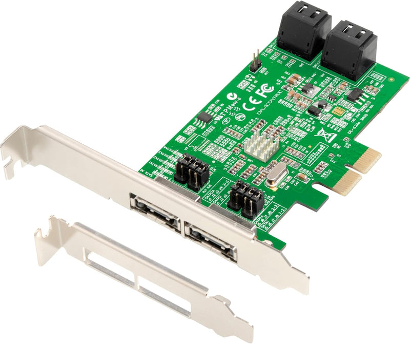 Dawicontrol DC-624E Retail RAID-Kontroller (2X PCI-e, 4-Kanal, SATA III, RAID 0/1/5/10)