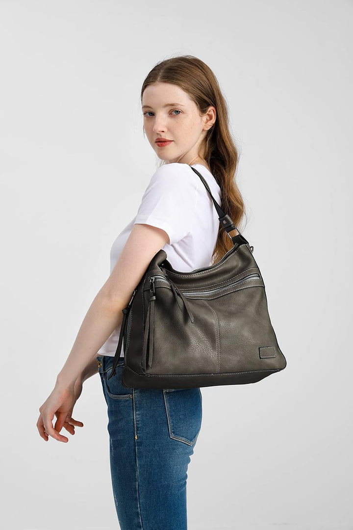 Gladdon Handtaschen Damen Leder umhängetasche Shopper Mode Hobo Taschen grosse Kapazität Schultertas