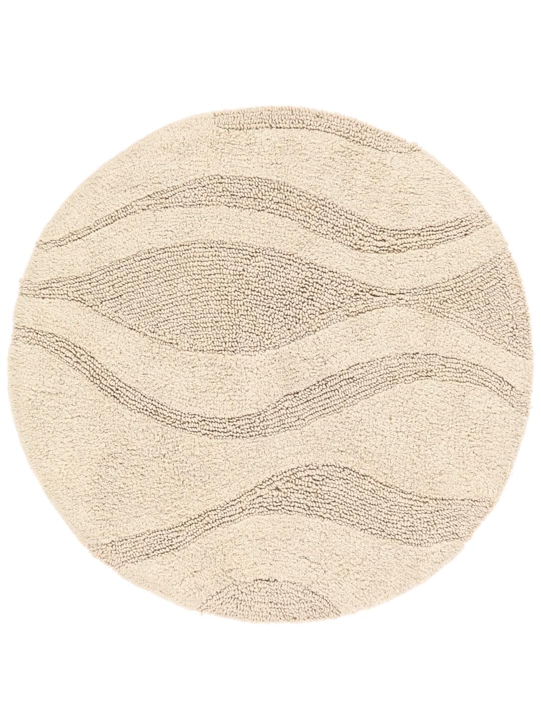 RugVista Badematte Breeze, ∅ 70 cm, Rund, Mittelflor, Anti-Rutsch, Moderner Badteppich, Maschinenwas