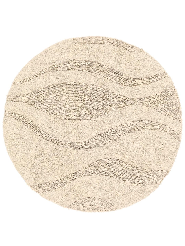 RugVista Badematte Breeze, ∅ 70 cm, Rund, Mittelflor, Anti-Rutsch, Moderner Badteppich, Maschinenwas
