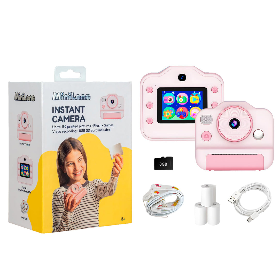 Instant Print Camera Pink