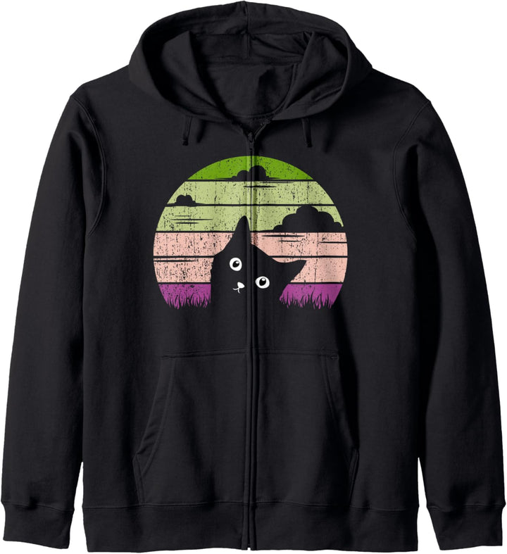 Katze Damen Katzenmama Katzenbaby Miau Katzen Motiv Geschenk Kapuzenjacke