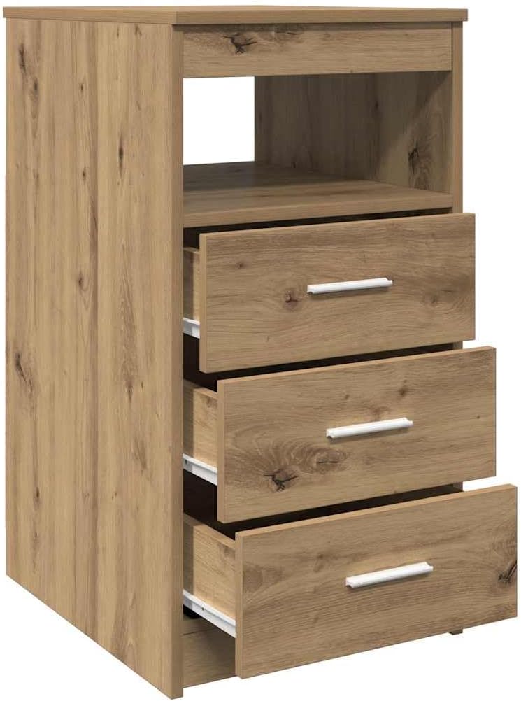 vidaXL Schubladenschrank Artisan-Eiche 40x50x76 cm Holzwerkstoff, Schrank, Kommode mit Schublade, Sc