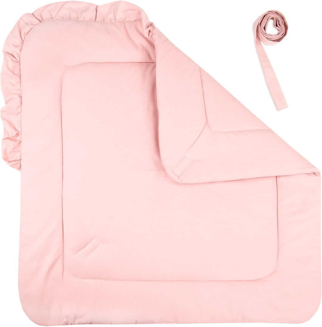 PIMKO Babyhörnchen mit rüschen Einschlagdecke Schlafsack Wickeltuch für Neugeborene und Kleinkinder
