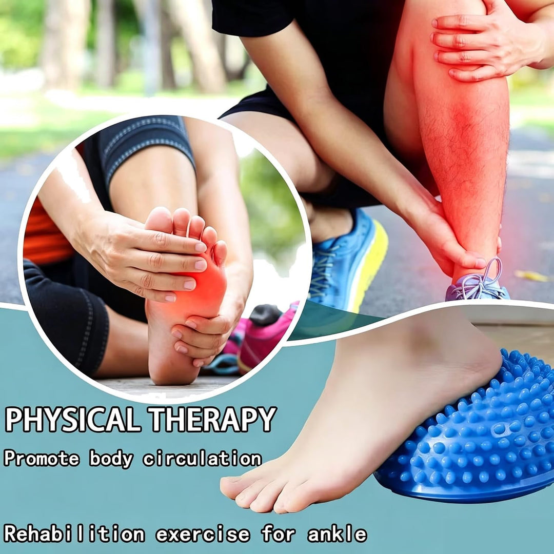 2er-Set Therapie Balance Igel, Balance-Igel Set, Fitness Halbkugel mit Luftpumpe Trittstein für Kind