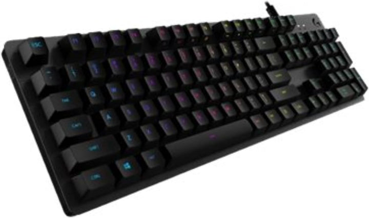 Logitech G512 mechanische Gaming-Tastatur, GX-Blue Clicky Switches, LIGHTSYNC RGB-Beleuchtung, USB-D