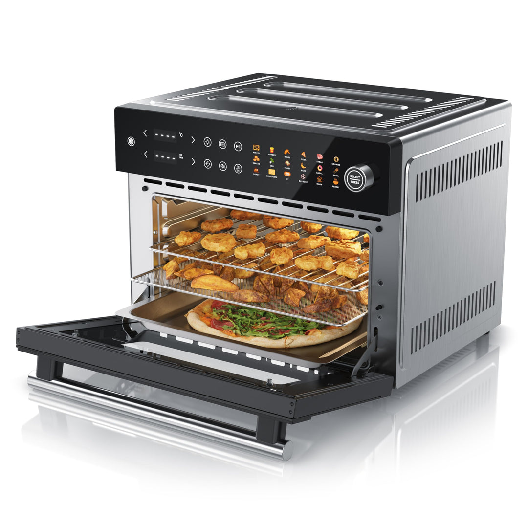 Arendo - Minibackofen 30l - Heissluftfritteuse 30 Liter - Edelstahl - Multifunktionsofen Umluft - mi