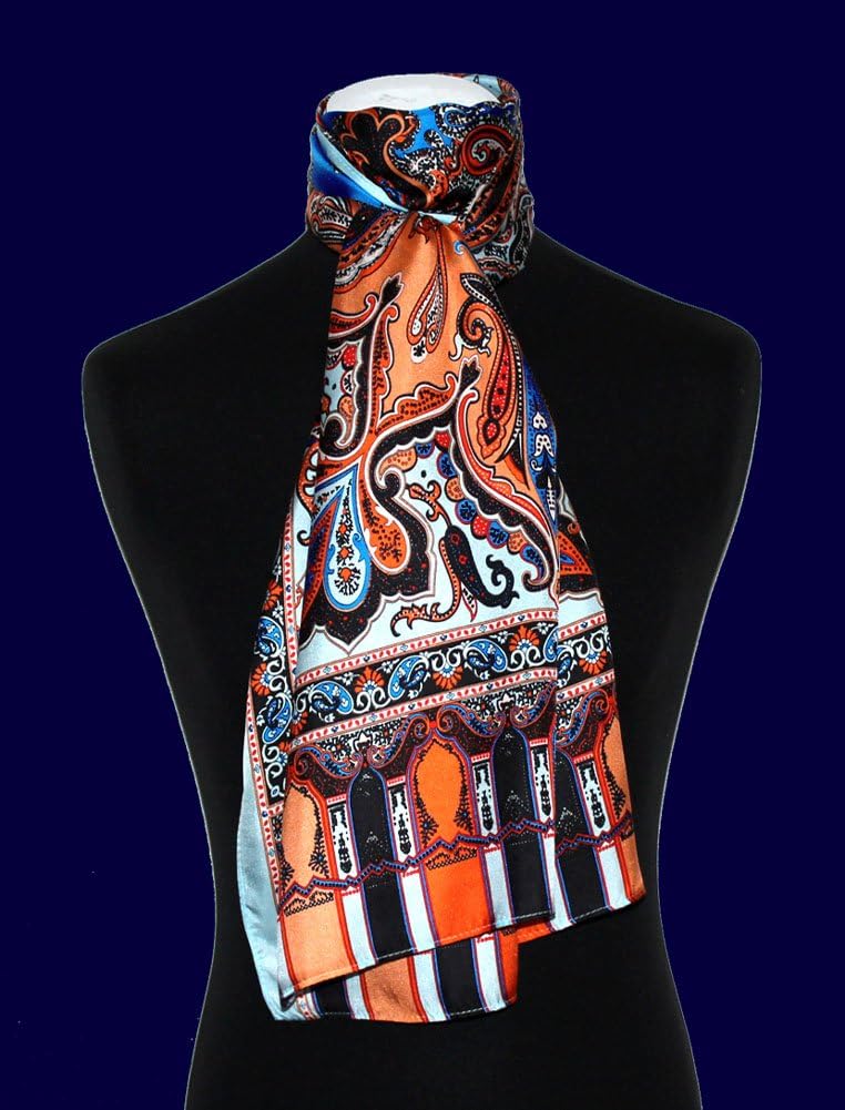 Lorenzo Cana Seidenschal bedruckt Paisley Muster Schal 100% Seide 50 x 165 cm Damentuch Schaltuch 89