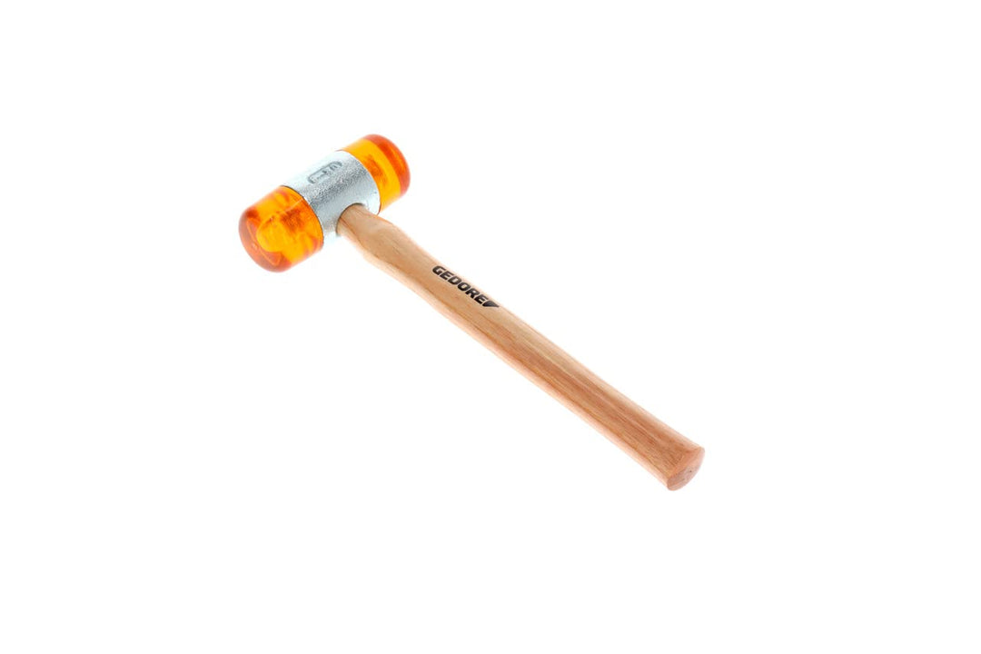GEDORE Plastikhammer, Ø 50 mm, Auswechselbare Köpfe aus Cellulose-Acetat, Robuster Stiel aus Esche K