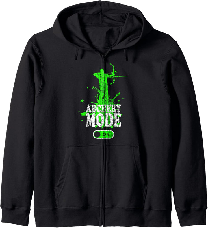 Archery Mode On Funny Archer Arrow Bogen Jagd Grafik Kapuzenjacke