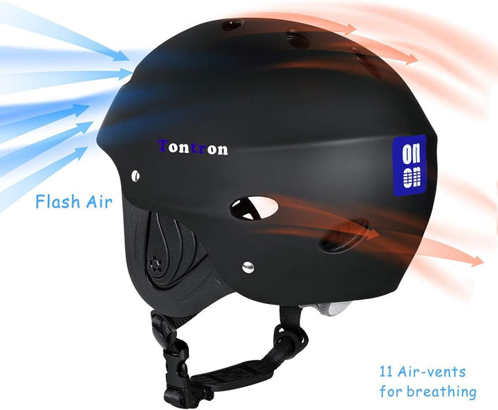 Tontron Wakeboard Kajak Kitesurf Wassersport Helm Schwarz L, Schwarz L