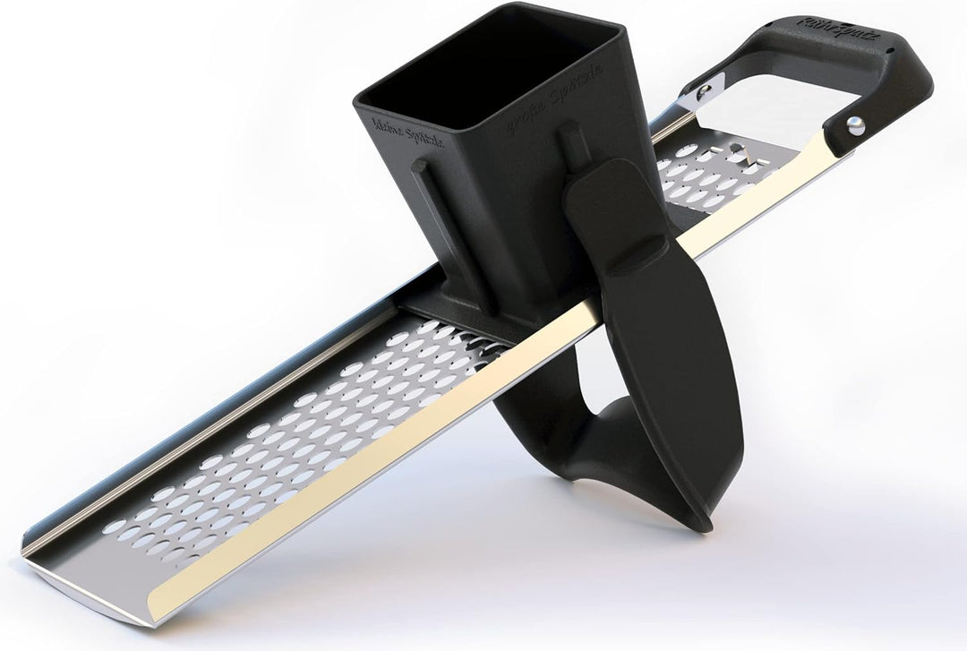 Rührspatz® Edelstahl Spätzlehobel mit Rührfunktion, super hygienisches Design, Grosse und kleine Spä