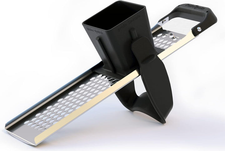 Rührspatz® Edelstahl Spätzlehobel mit Rührfunktion, super hygienisches Design, Grosse und kleine Spä