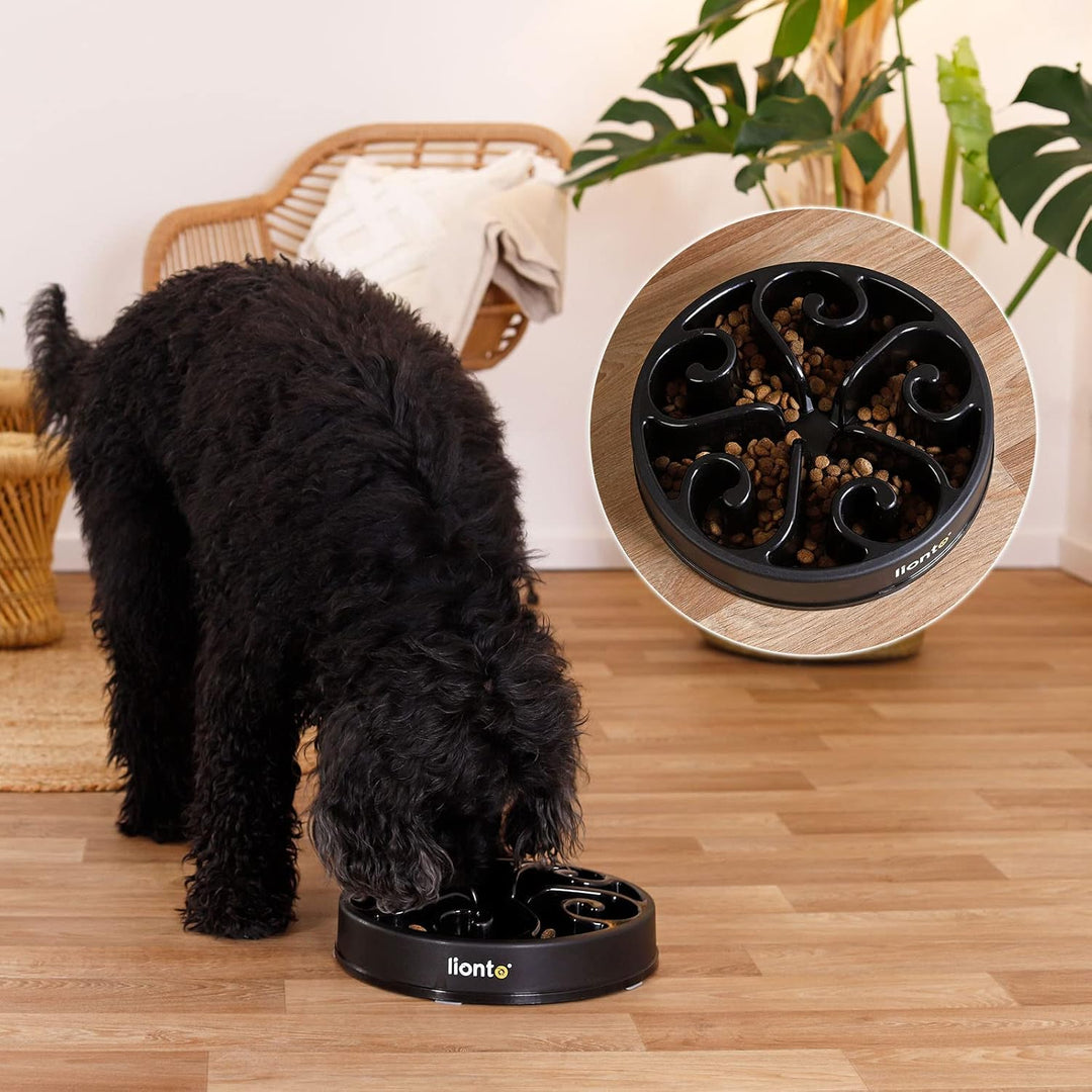 lionto Anti Schling Napf für Hunde &amp; Katzen, Ø 30 cm, Höhe 7 cm, Fassungsvermögen von bis zu 1500 g,
