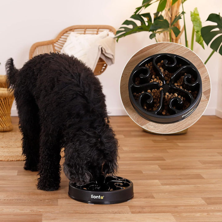 lionto Anti Schling Napf für Hunde &amp; Katzen, Ø 30 cm, Höhe 7 cm, Fassungsvermögen von bis zu 1500 g,