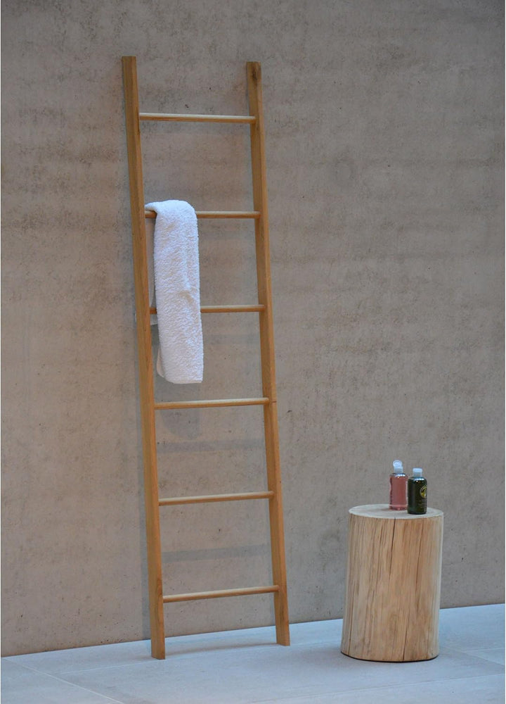 Jan Kurtz Hop Handtuchhalter Eiche Massiv Holz geölt HOP Handtuchleiter offen 6 Sprossen 46x176cm In
