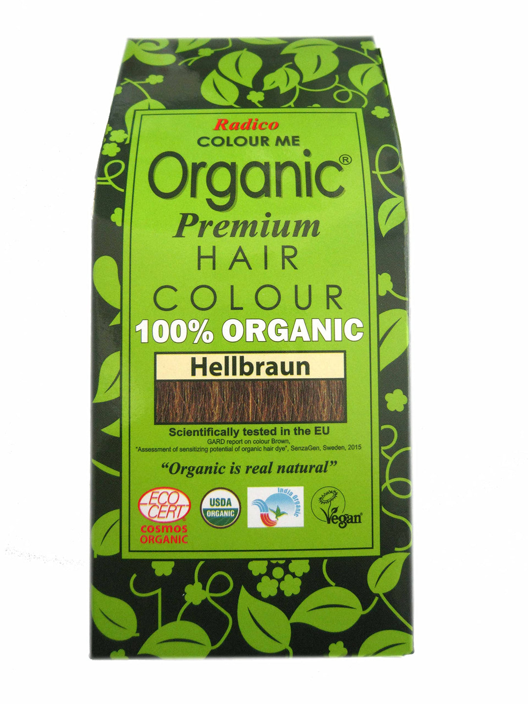 Radico Colour Me Organic Pflanzenhaarfarbe | Hellbraun | 3 x 100 Gramm | Ayurvedische Bio Haarfarbe