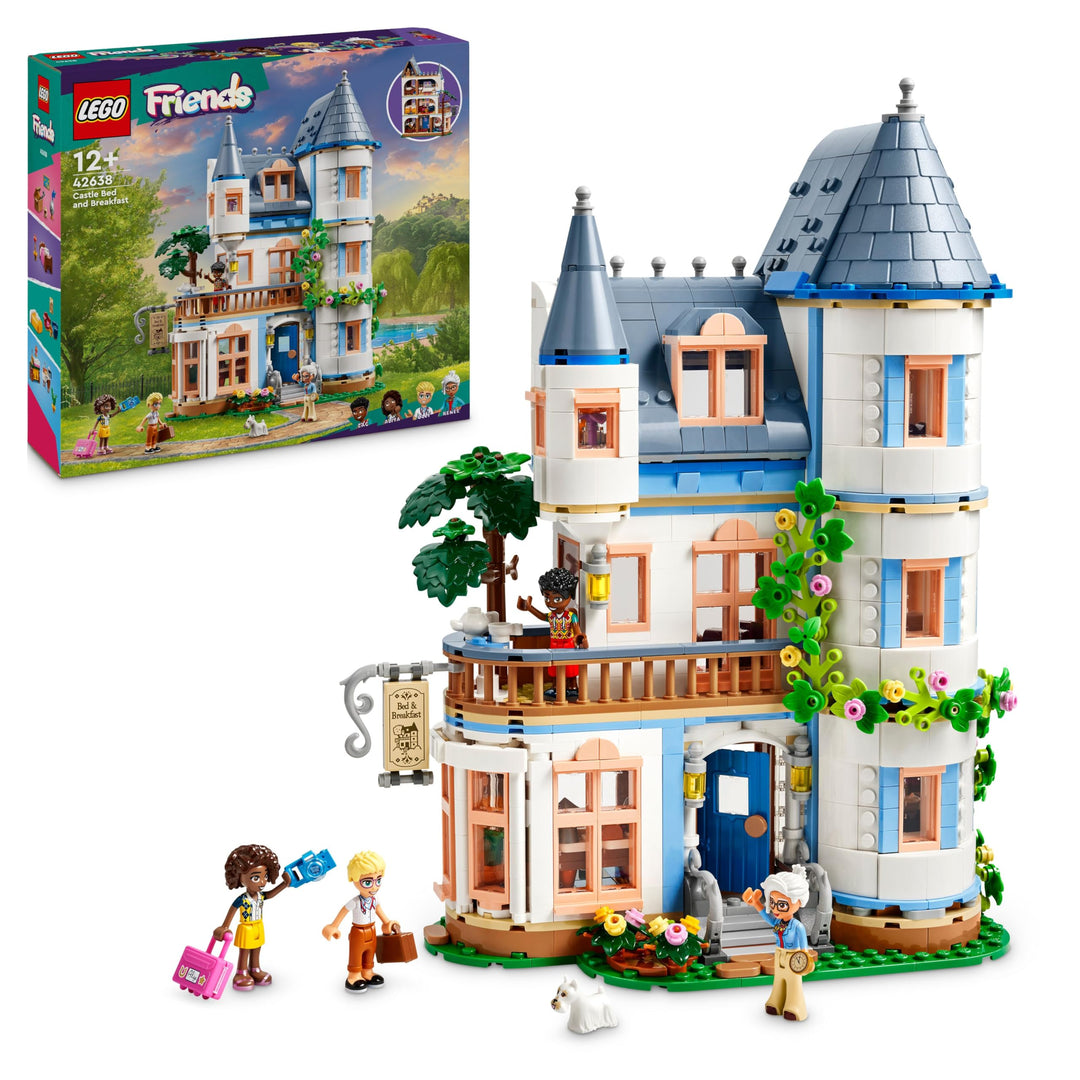 Lego Friends Burg mit Ferienunterkunft, Hotel-Spielset für Kinder und Teenager ab 12 Jahren mit 4 Sp