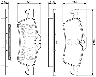 Bosch BP1041 Bremsbeläge - Hinterachse - ECE-R90 Zertifizierung - vier Bremsbeläge pro Set