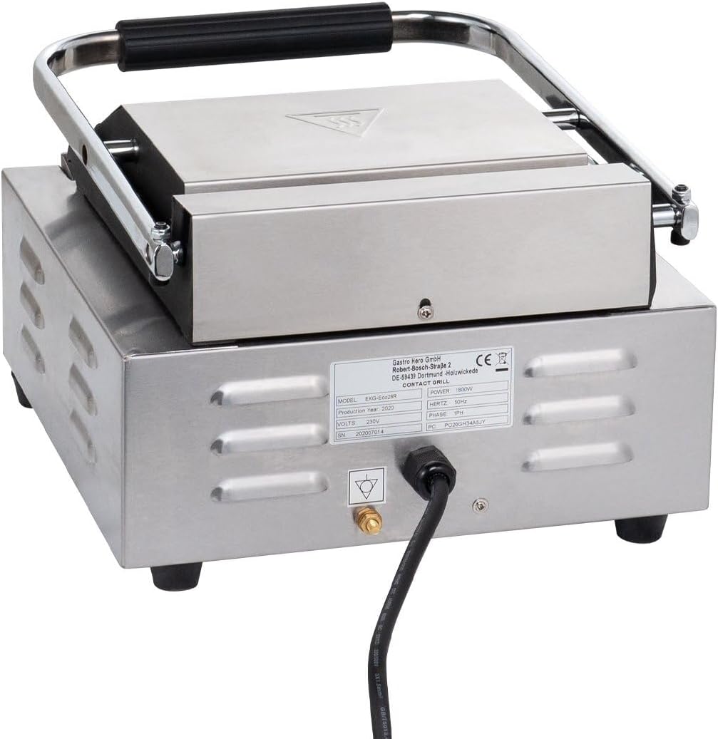 GastroHero Elektro-Kontaktgrill ECO 1,8 kW, gerillt Gastronomiebedarf