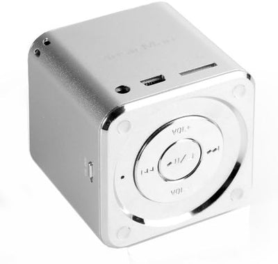 MusicMan Mini Soundstation (MP3 Player, Stereo Lautsprecher, Line In Funktion, SD/microSD Kartenslot