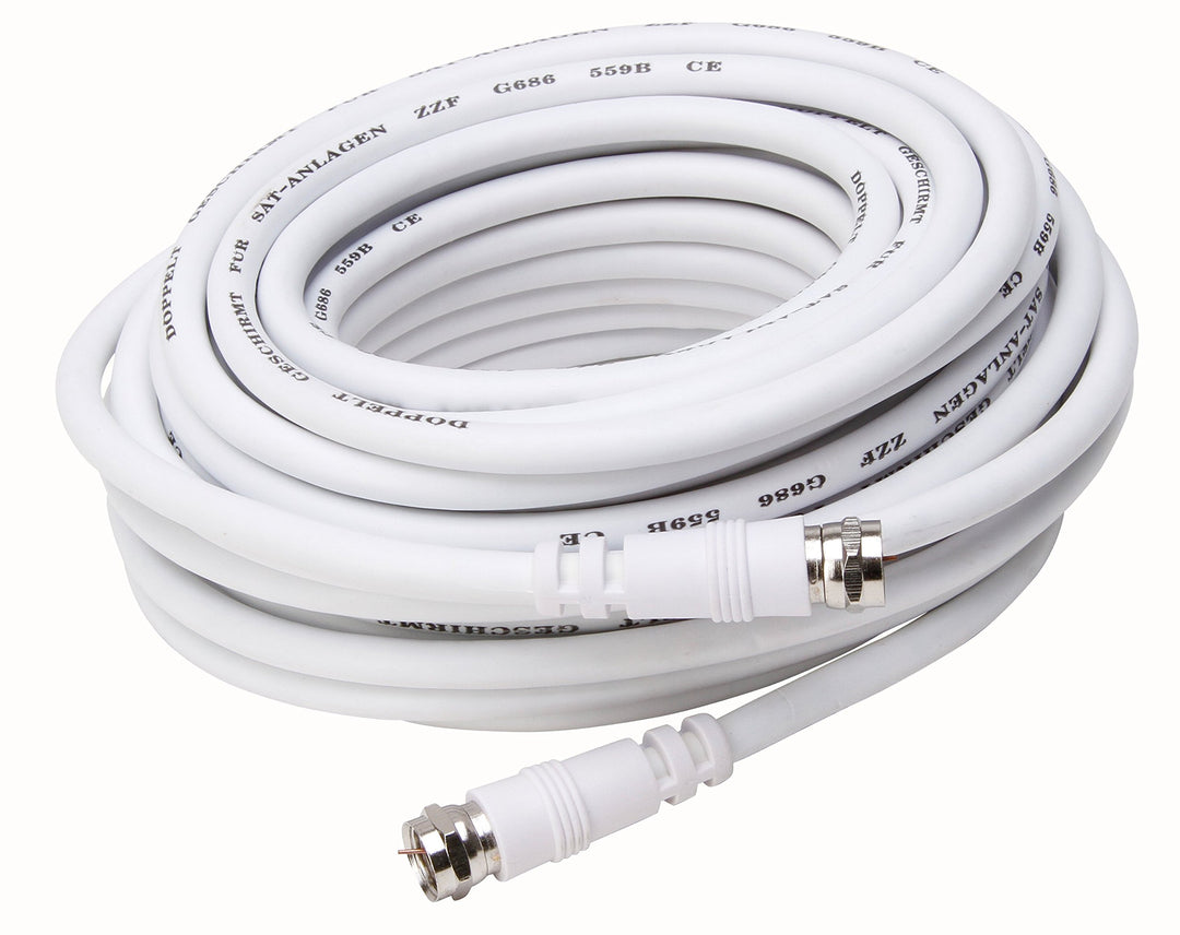 Kopp SAT Anschlusskabel 2 F-Stecker 10 M, 1 Stück, Weiss, 33369769 10m, 10m
