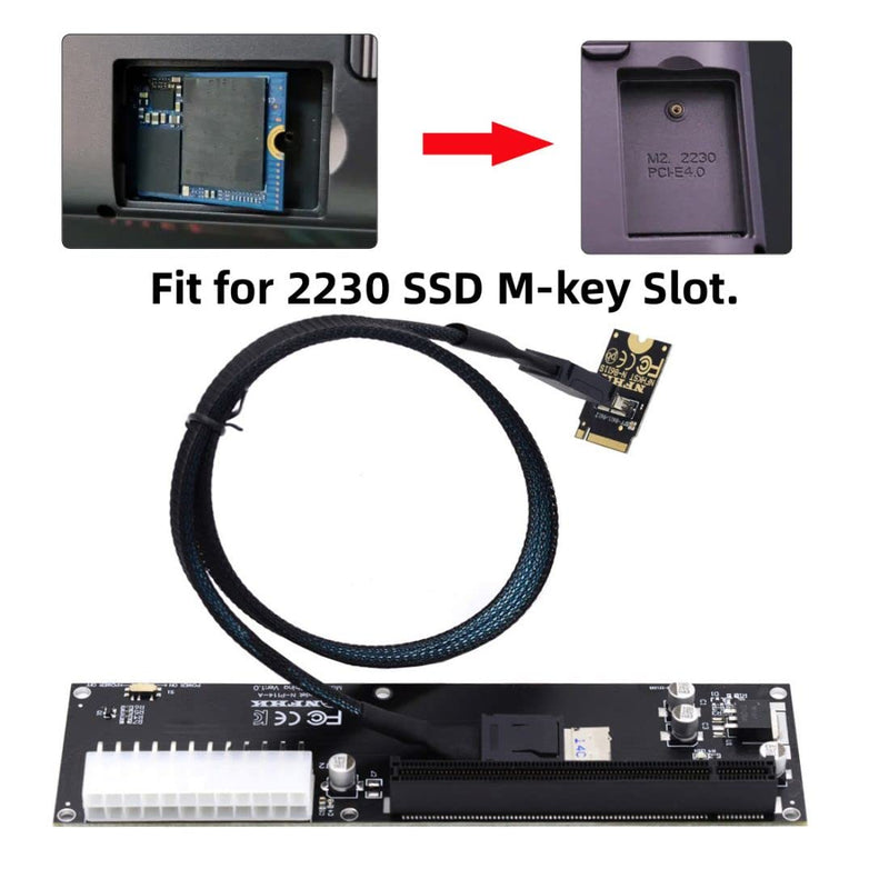 chenyang Oculink SFF-8612 auf PCI-E 3.0 M.2 M-key auf SFF-8611 Host Adapter für GPD WIN Max2 externe