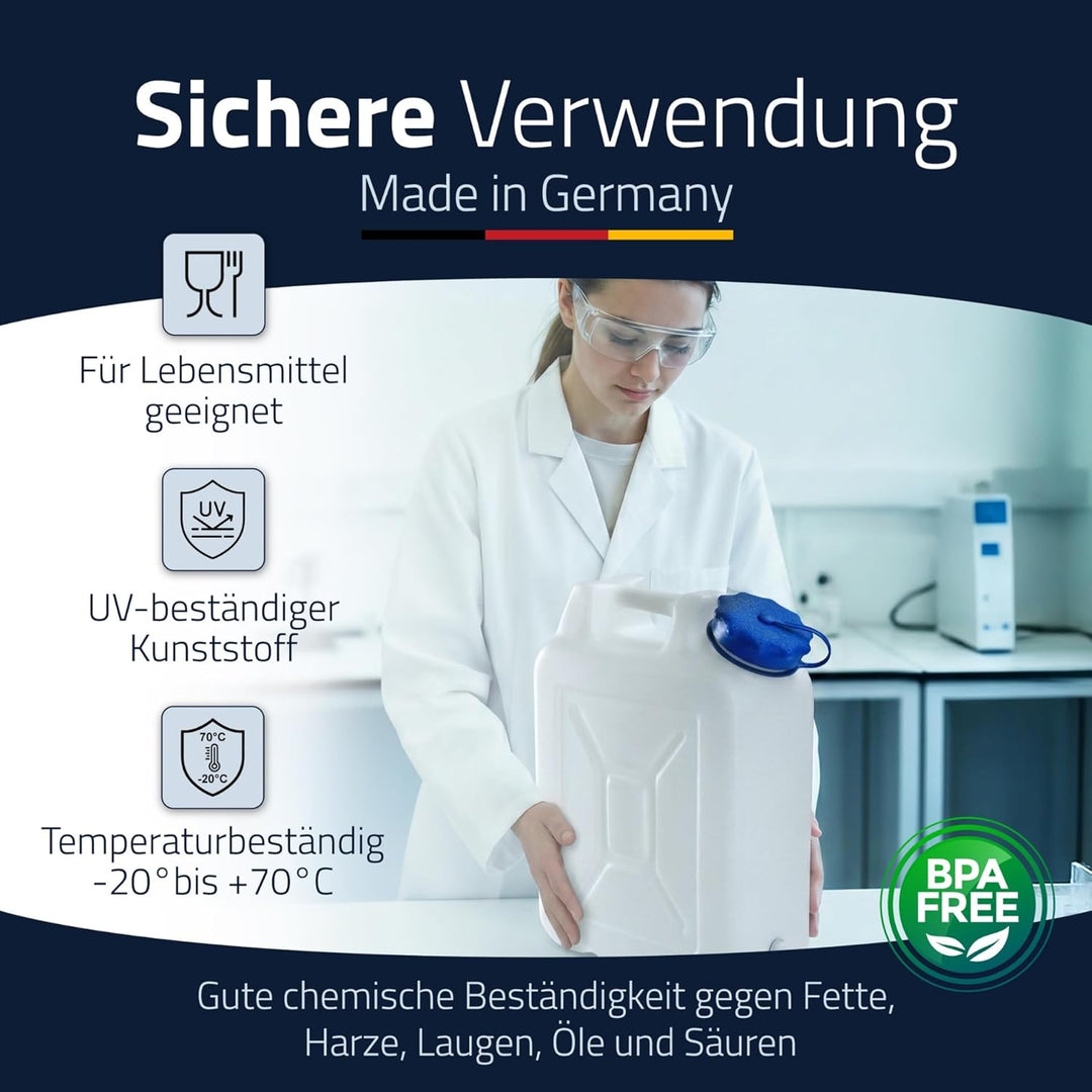 hünersdorff Weithalskanister/Abklärkanister/Mehrzweckkanister mit grosser Öffnung zur einfachen Inne