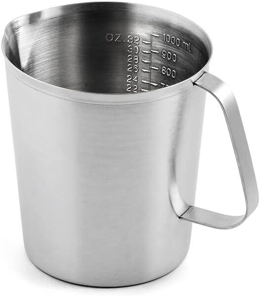 Weis Messbecher 1,5 L, Edelstahl, Silber, 14 x 14 x 15 cm