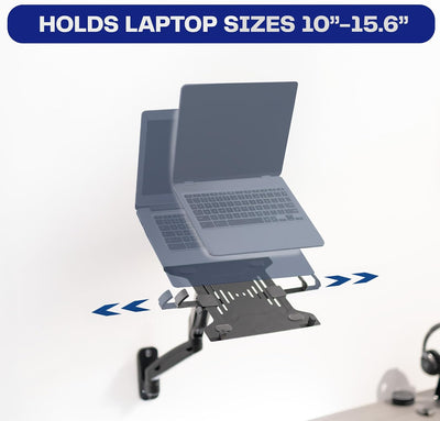 VIVO Mount-V001GL Laptop-Wandhalterung, höhenverstellbar, pneumatisch, verlängerter Arm, voll bewegl