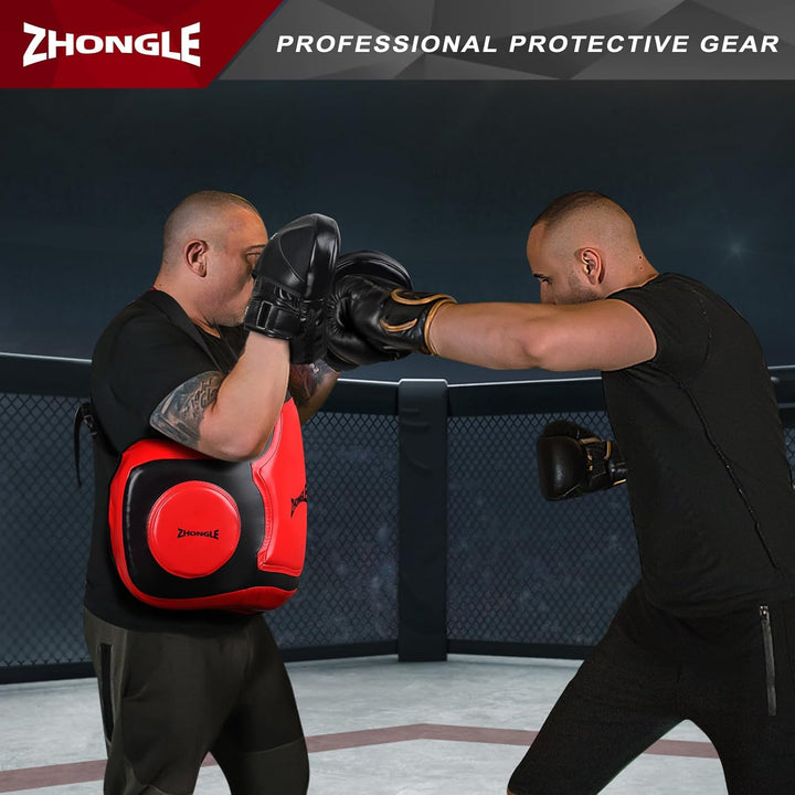ZHONGLE Professionelle Boxen Körperschutz, Coach's Boxingweste, Kampfsport Heavy Hitter Boxen Body P