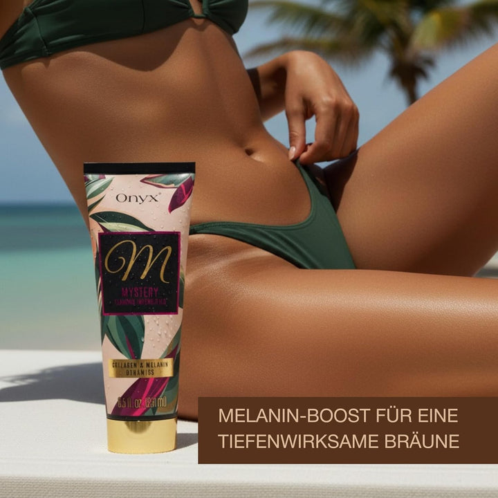 Onyx Mystery Solariumcreme - Bräunungsbeschleuniger ohne Selbstbräuner - Melanin & Kollagen Boost fü