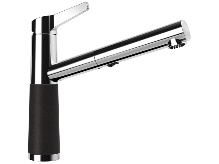 Schock Küchenarmatur SC-510 Nero – Hochdruck Armatur CRISTALITE mit ausziehbarer Schlauch-Brause und