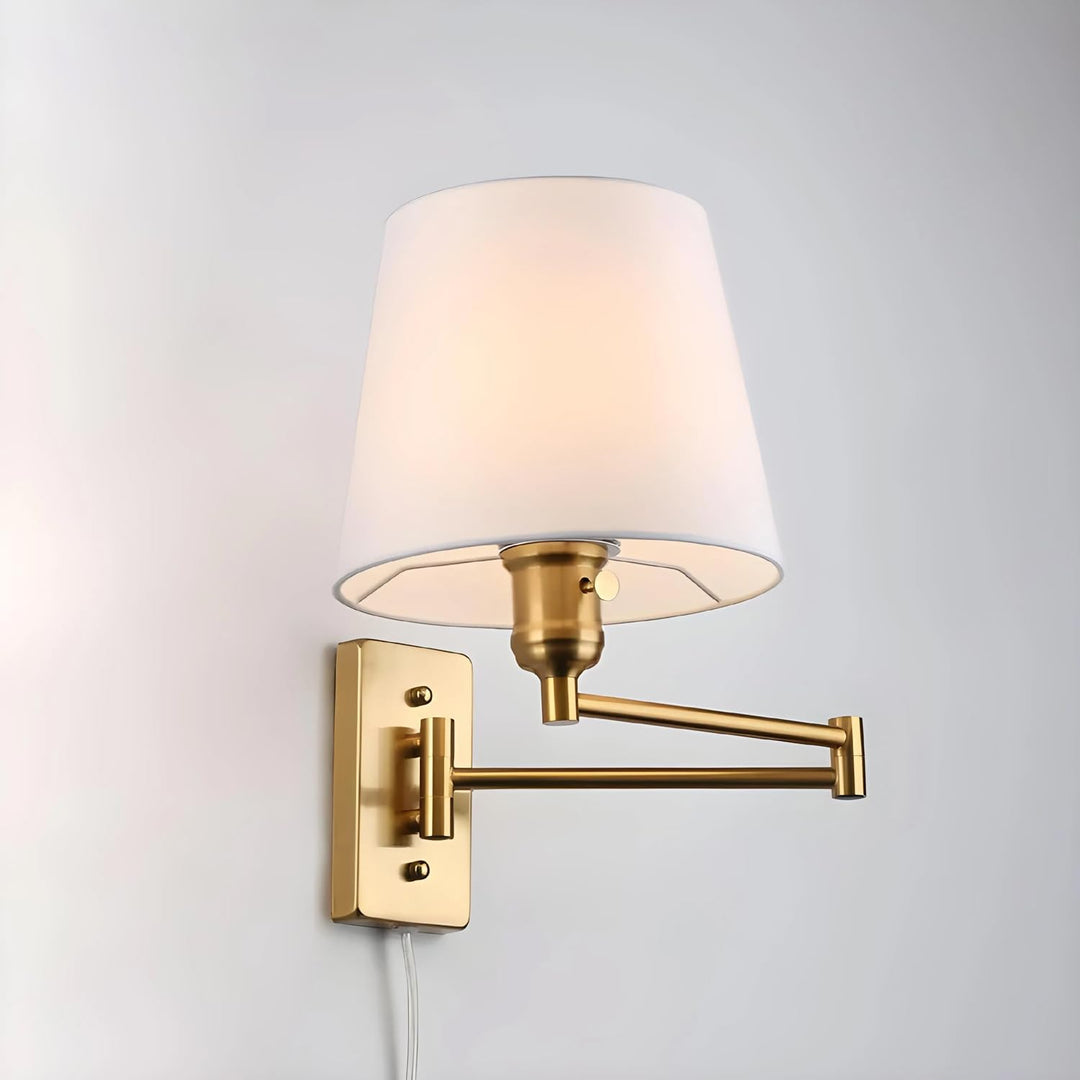 B·LED BARCELONA LED BarcelonaLED Moderne nordische Chrom-Wandleuchte mit Gelenkarm, Stecker, Kabel u