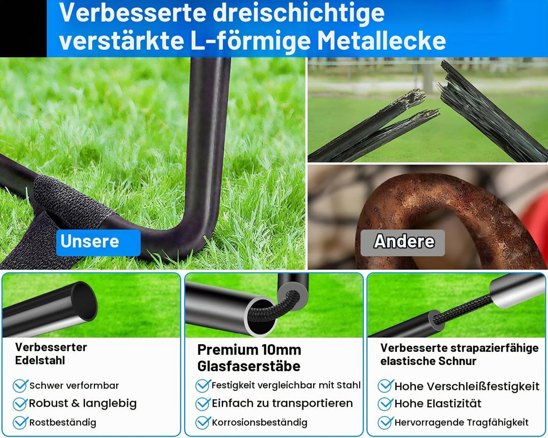 Fussballtore für Garten Kinder - 2-in-1 Fussballtor Kinder Outdoor Einzeltor - Faltbares Fussballtor