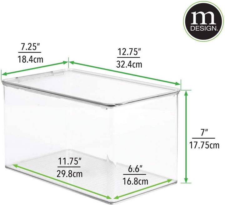mDesign 4er-Set Aufbewahrungsbox für Bastel- und Nähzubehör – Bastel Organizer aus Kunststoff mit Kl