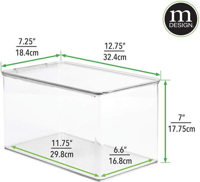 mDesign 4er-Set Aufbewahrungsbox für Bastel- und Nähzubehör – Bastel Organizer aus Kunststoff mit Kl