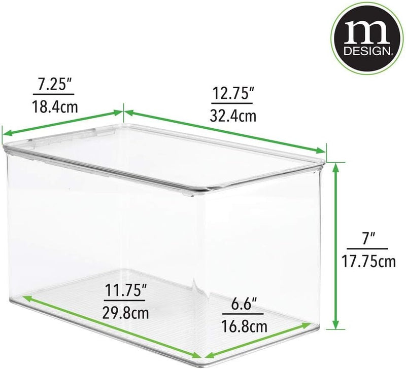 mDesign 4er-Set Aufbewahrungsbox für Bastel- und Nähzubehör – Bastel Organizer aus Kunststoff mit Kl