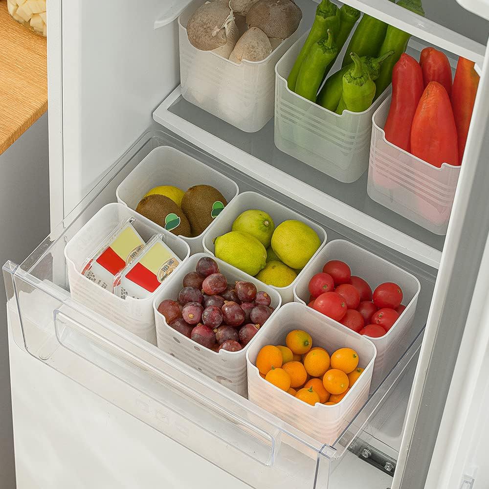 Poeland Kühlschrank-Organizer-Box, Kühlschrank-Seitentür, Aufbewahrungsbehälter, Kunststoff, durchsc