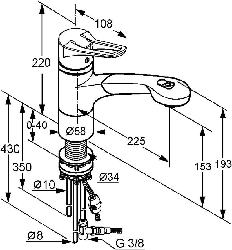 Kludi Mx 399420562 Spültisch-Einhebelmischer MITGeschirrbrause Niederdruck