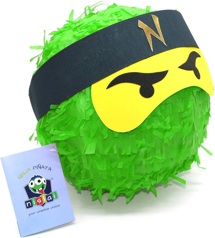 Ninja-Piñata-Set | ideal für die Ninja-Party | Geburtstagsgeschenk | Pinata zum Geburtstag | Stock u