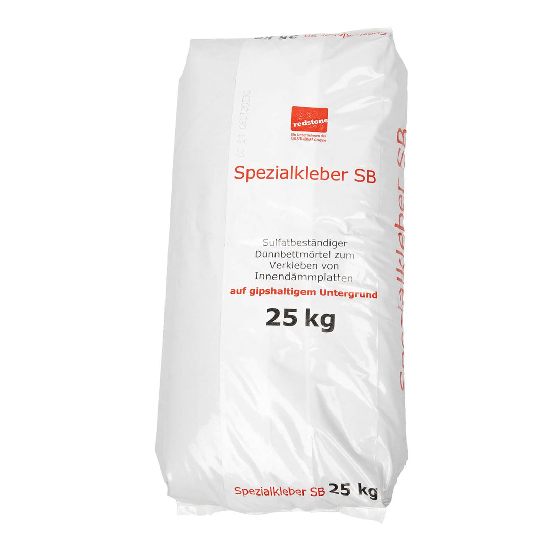 redstone Spezialkleber SB Klebemörtel 25kg – Sulfatbeständiger Dünnbettmörtel für Innendämmplatten –