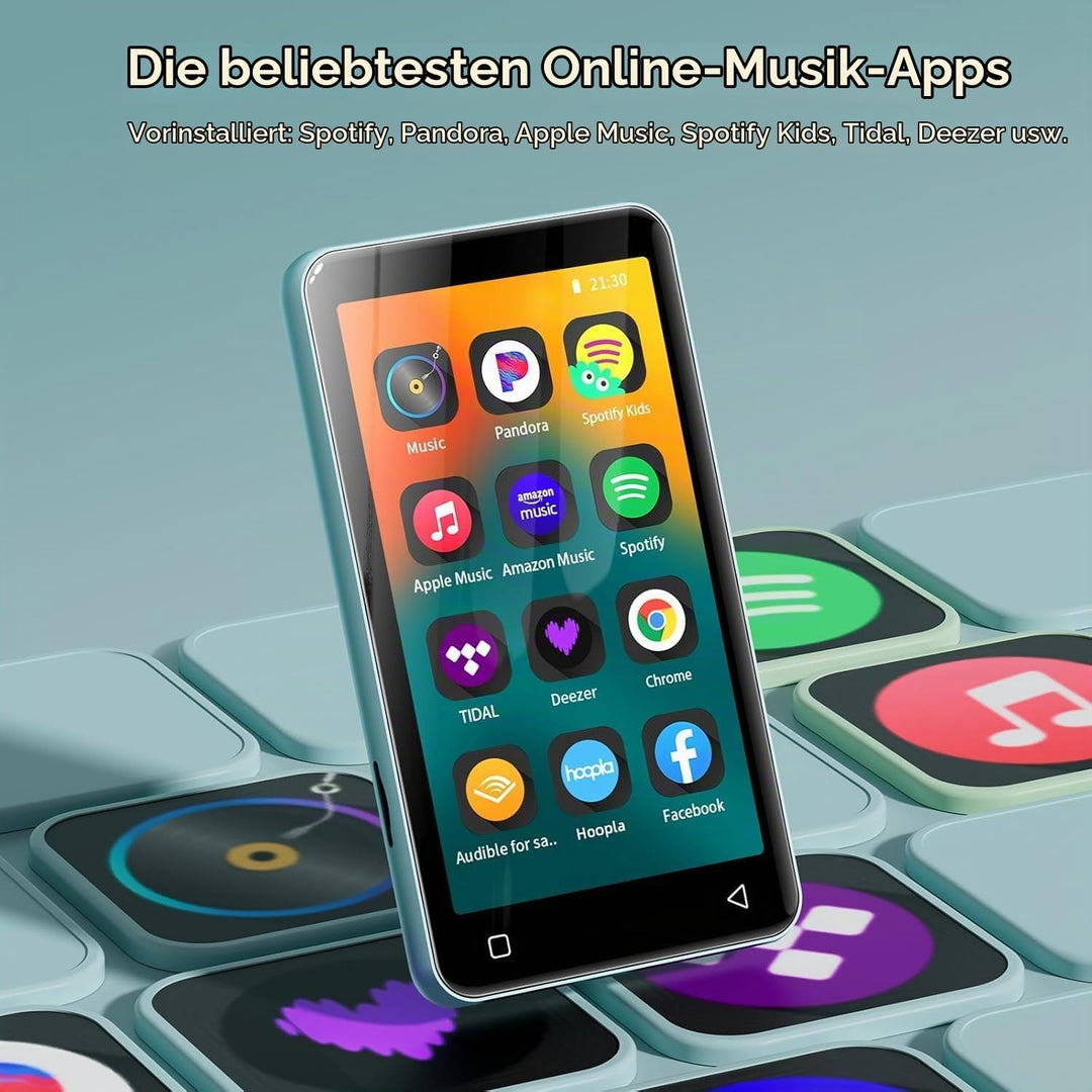innioasis 16 GB MP3-Player mit Bluetooth und WLAN, MP3-Player, Apple Music, 4 Zoll Touchscreen, Andr