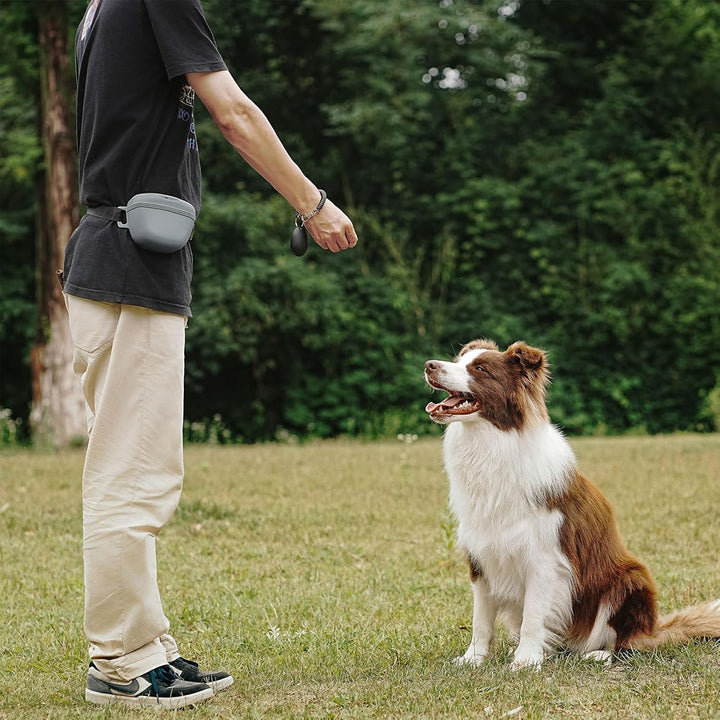 Pet Training Snack Tasche mit aktualisiertem magnetischen Clicker 2.0-Siegel, 1,66 Tassen Silikon-Ba