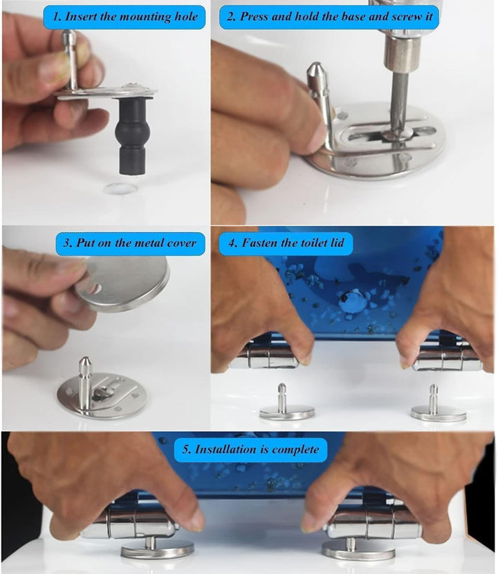 Gresonic WC-Sitz aus transparentem Kunstharz,hygienisch und bequem, verstellbare Metallscharniere,Ec