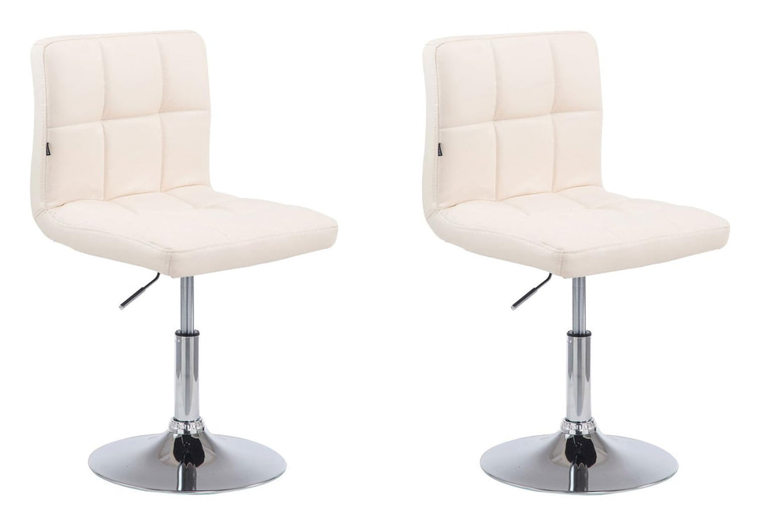 CLP 2er Set Lounger Palma V2 Mit Kunstlederbezug I 2 x Höhenverstellbarer Polsterstuhl Mit Rückenleh