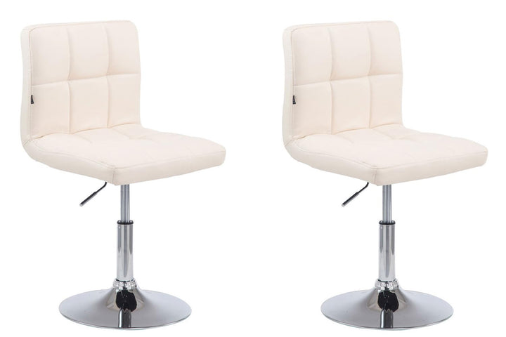 CLP 2er Set Lounger Palma V2 Mit Kunstlederbezug I 2 x Höhenverstellbarer Polsterstuhl Mit Rückenleh