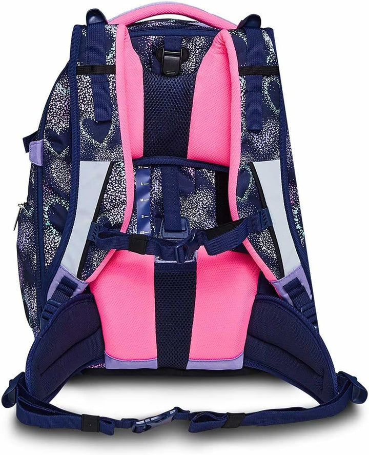 Seven Schulrucksack ergonomisch und erweiterbar - mit mehreren Fächern - Schulranzen für Mädchen Jun