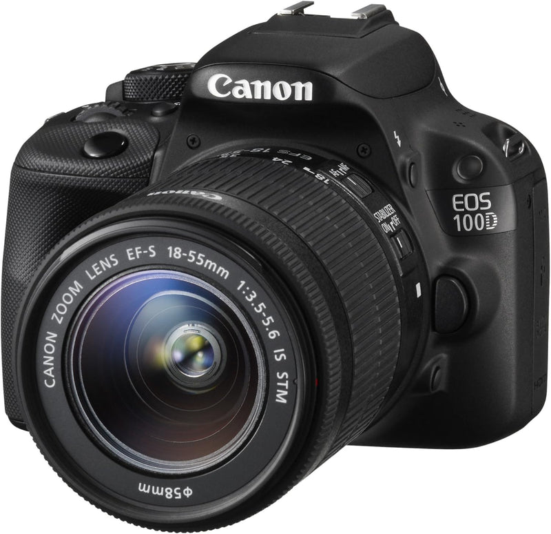 Canon EOS 100D DSLR-Kamera mit EF-S 18–55 mm III-Objektiv, Schwarz (18 MP, CMOS-Sensor), 7,6 cm (3 Z